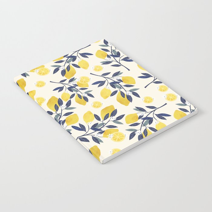 Mediterranean lemon branch pattern Notebook Gallery Image 2