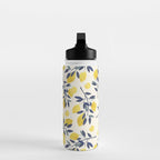 Mediterranean lemon branch pattern Water Bottle Gallery Image 3