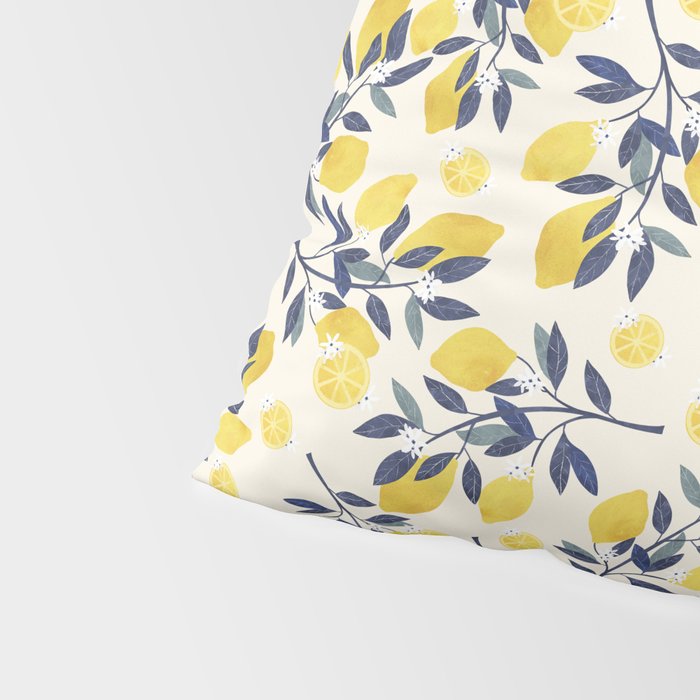 Mediterranean lemon branch pattern Pillow Sham Gallery Image 4