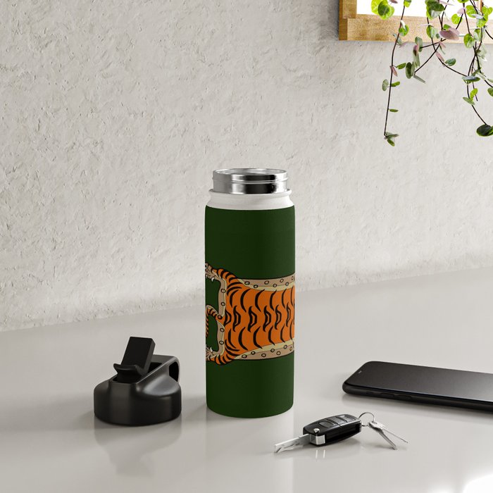TIBETAN TIGER RUG-green Water Bottle Gallery Image 4