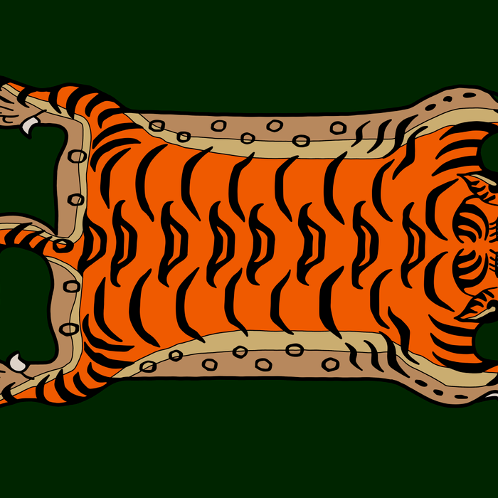 TIBETAN TIGER RUG-green Coffee Mug Gallery Image 2