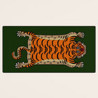 TIBETAN TIGER RUG-green Desk Mat Gallery Image 3