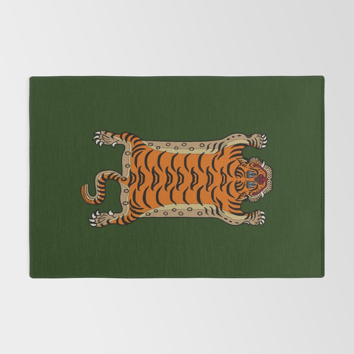 TIBETAN TIGER RUG-green Rug Gallery Image 2