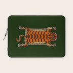 TIBETAN TIGER RUG-green Laptop Sleeve Gallery Image 1