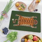 TIBETAN TIGER RUG-green Cutting Board Gallery Image 2