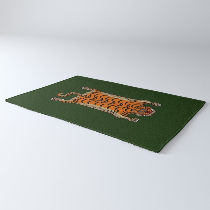 TIBETAN TIGER RUG-green Rug Gallery Image 3