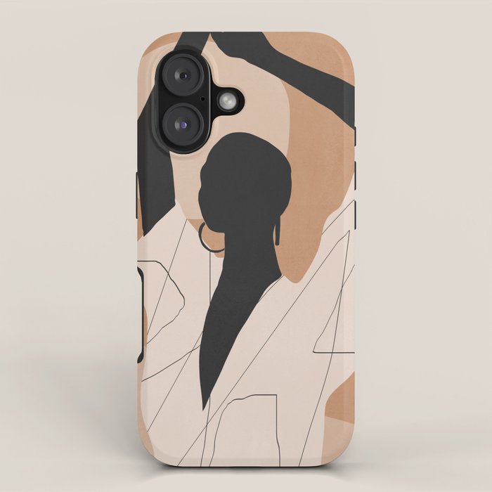 Minimal Abstract Art Sunset Girl 2 iPhone Case Gallery Image 1
