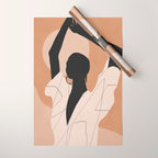 Minimal Abstract Art Sunset Girl 2 Wrapping Paper Gallery Image 1