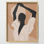 Minimal Abstract Art Sunset Girl 2 Serving Tray Gallery Image 1