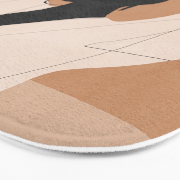 Minimal Abstract Art Sunset Girl 2 Bath Mat Gallery Image 3