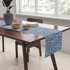 Hand Knit Navy Table Runner Gallery Image 2