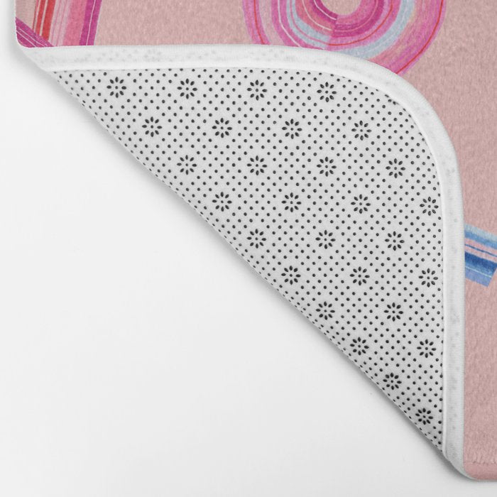 Cast Your Vote | Hand-Lettered Pattern in Peach Bath Mat Gallery Image 2