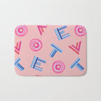 Cast Your Vote | Hand-Lettered Pattern in Peach Bath Mat Gallery Image 1