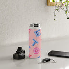 Cast Your Vote | Hand-Lettered Pattern in Peach Water Bottle Gallery Image 4