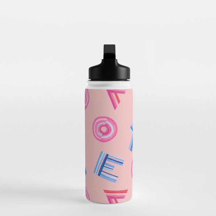 Cast Your Vote | Hand-Lettered Pattern in Peach Water Bottle Gallery Image 3