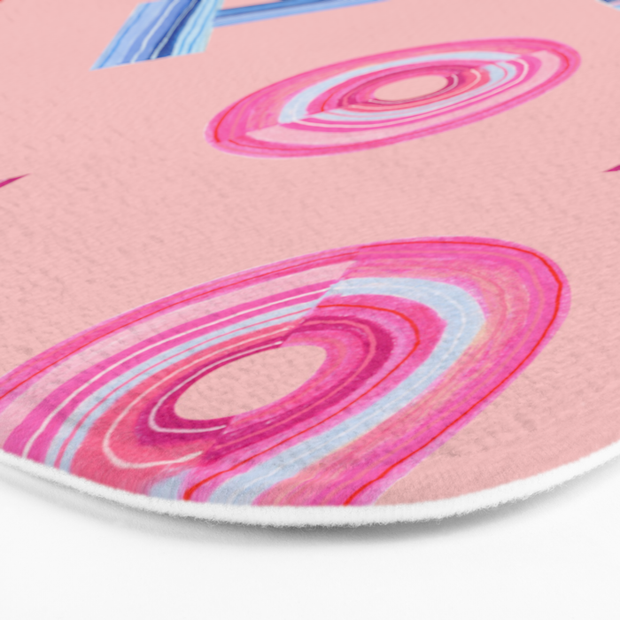 Cast Your Vote | Hand-Lettered Pattern in Peach Bath Mat Gallery Image 3