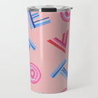 Cast Your Vote | Hand-Lettered Pattern in Peach Travel Mug Gallery Image 1