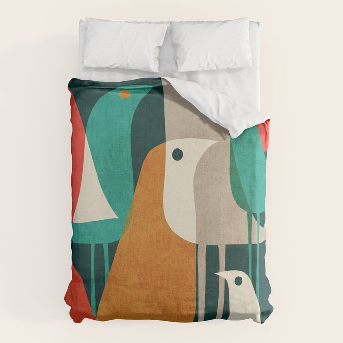 Flock of Birds Duvet Cover Gallery Image 1