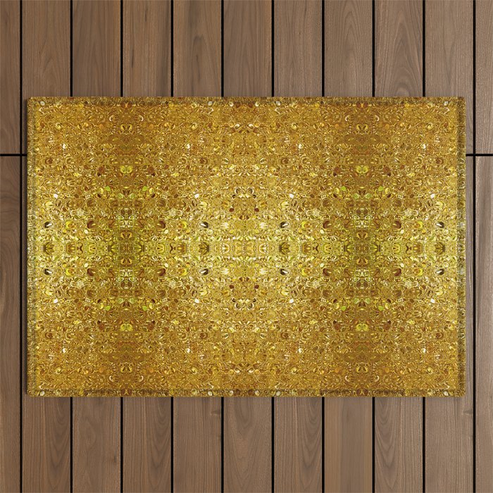 Deep gold glass mosaic Outdoor Rug Gallery Image 1