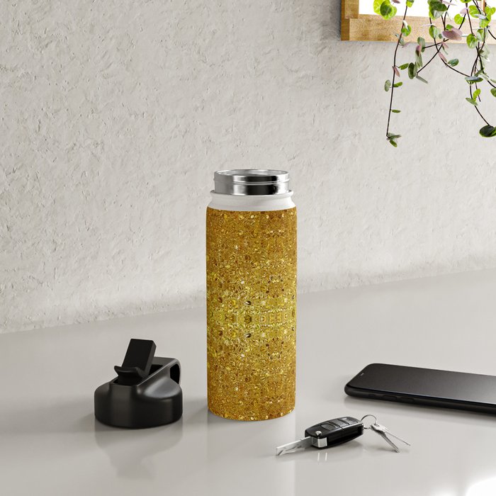 Deep gold glass mosaic Water Bottle Gallery Image 4