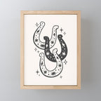 Horseshoes Black Mini Art Print Gallery Image 1