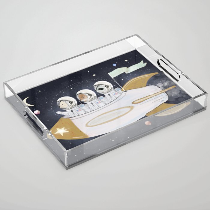little astronauts Acrylic Tray Gallery Image 1