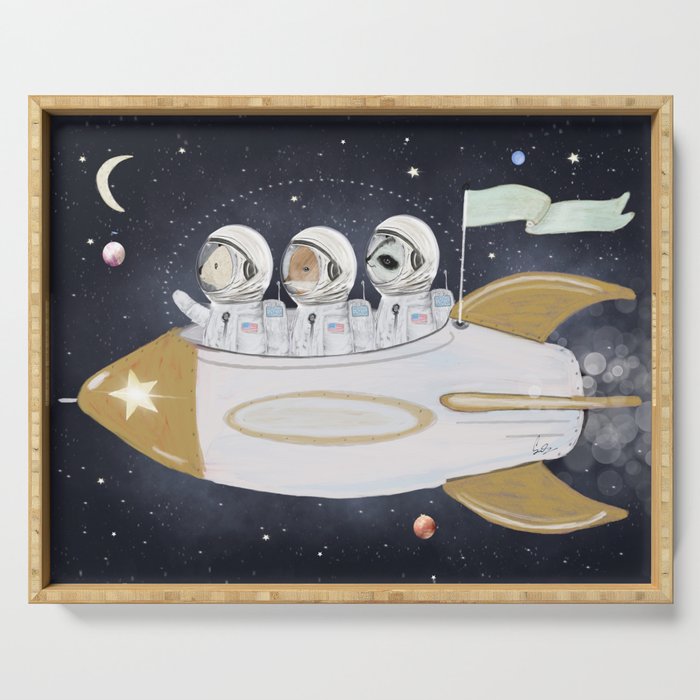 little astronauts Serving Tray Gallery Image 1