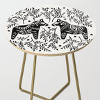 Swedish Dala Horses - Black Palette Side Table Gallery Image 2