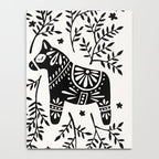 Swedish Dala Horses - Black Palette Notebook Gallery Image 4