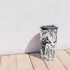 Swedish Dala Horses - Black Palette Travel Mug Gallery Image 4