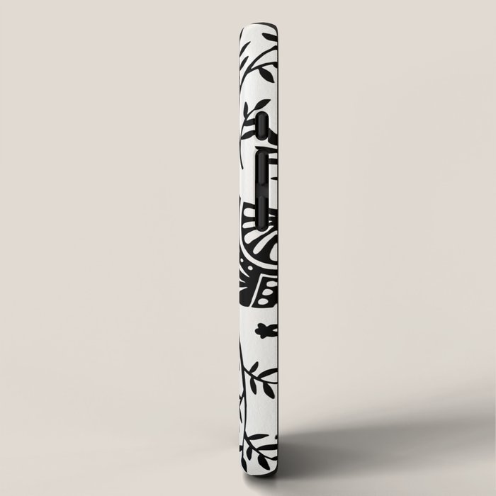 Swedish Dala Horses - Black Palette iPhone Case Gallery Image 2