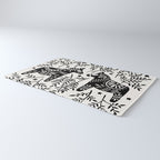 Swedish Dala Horses - Black Palette Rug Gallery Image 3