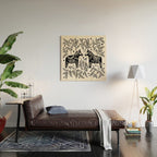 Swedish Dala Horses - Black Palette Wood Wall Art Gallery Image 2