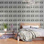 Swedish Dala Horses - Black Palette Wallpaper Gallery Image 3