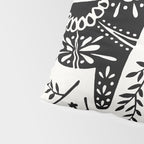 Swedish Dala Horses - Black Palette Pillow Sham Gallery Image 4