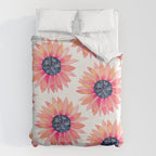 Single Sunflower â Pink & Indigo Duvet Cover Gallery Image 6