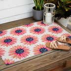 Single Sunflower â Pink & Indigo Outdoor Rug Gallery Image 2