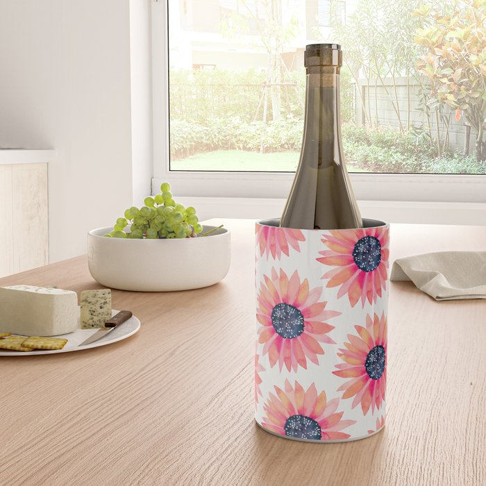 Single Sunflower â Pink & Indigo Wine Chiller Gallery Image 4