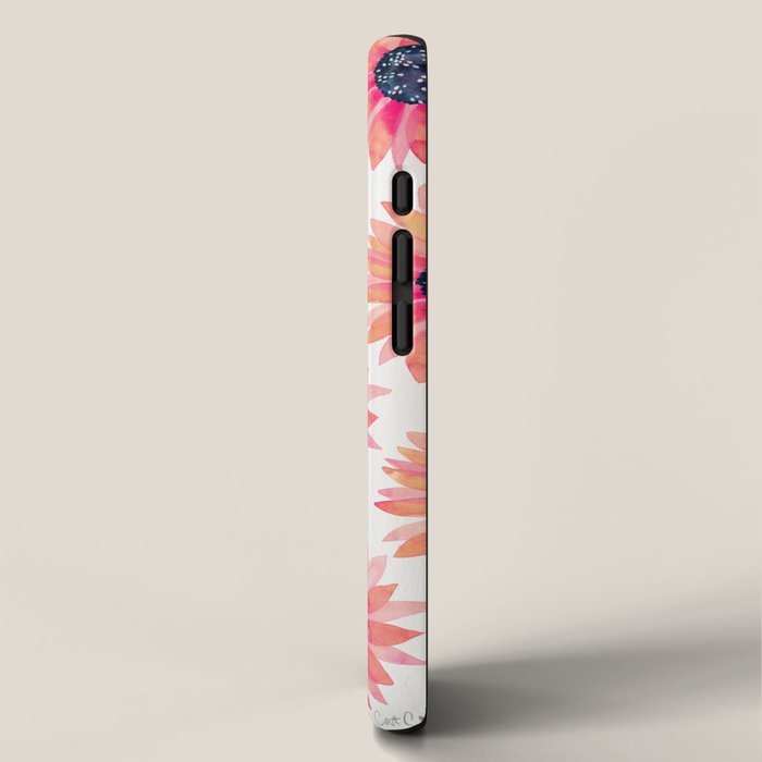 Single Sunflower â Pink & Indigo iPhone Case Gallery Image 2