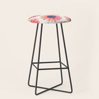 Single Sunflower â Pink & Indigo Stool Gallery Image 1