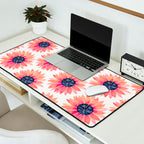 Single Sunflower â Pink & Indigo Desk Mat Gallery Image 2