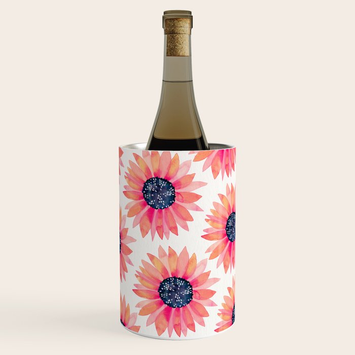 Single Sunflower â Pink & Indigo Wine Chiller Gallery Image 2