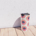 Single Sunflower â Pink & Indigo Travel Mug Gallery Image 4