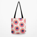 Single Sunflower â Pink & Indigo Tote Bag Gallery Image 2