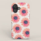 Single Sunflower â Pink & Indigo iPhone Case Gallery Image 1