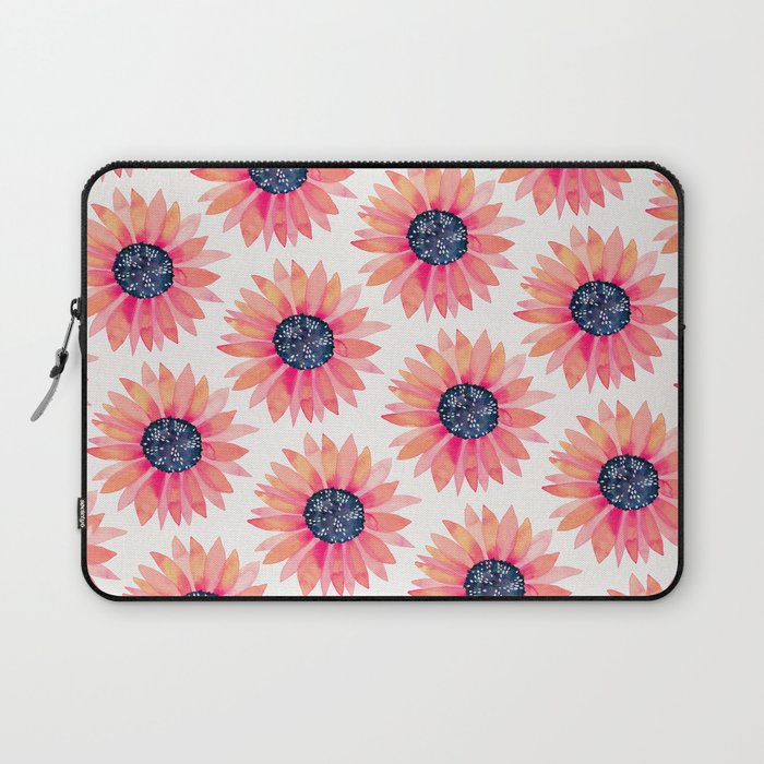 Single Sunflower â Pink & Indigo Laptop Sleeve Gallery Image 1
