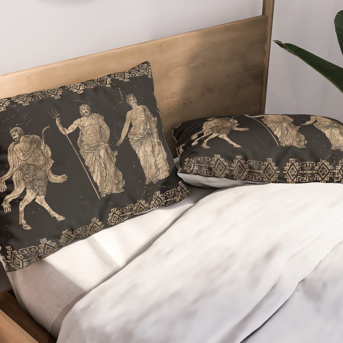 Greek Deities and Meander key ornament Pillow Sham Gallery Image 2