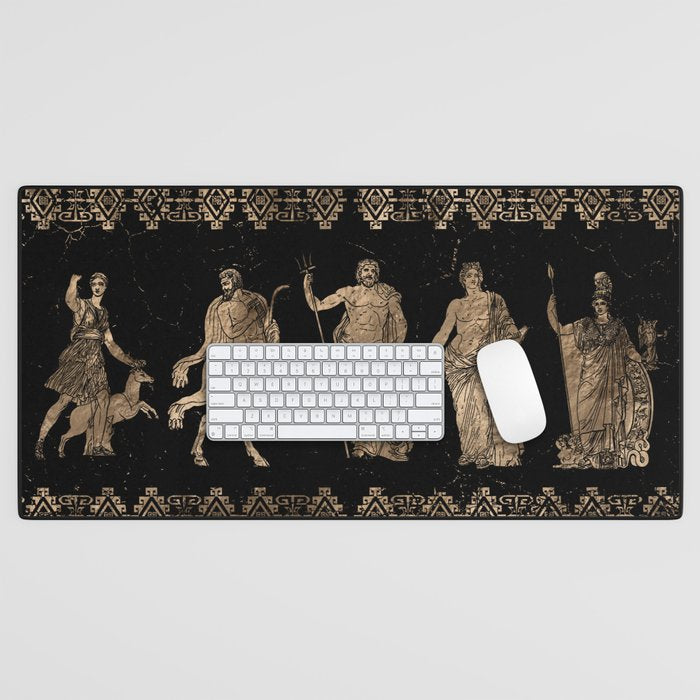 Greek Deities and Meander key ornament Desk Mat Gallery Image 1