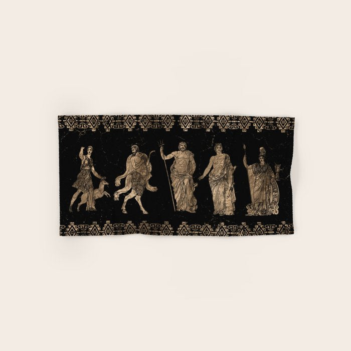 Greek Deities and Meander key ornament Towels Gallery Image 1