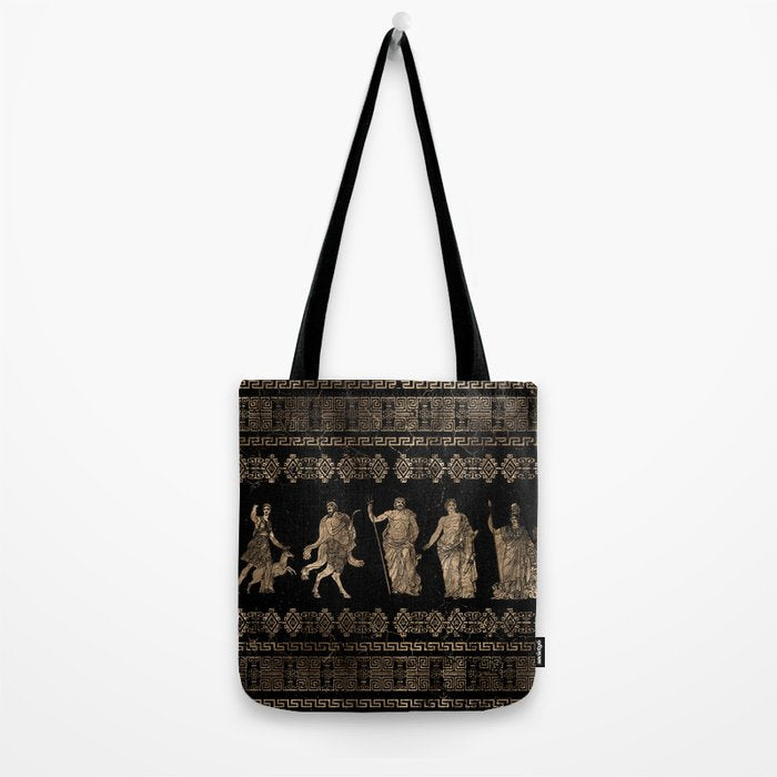 Greek Deities and Meander key ornament Tote Bag Gallery Image 2